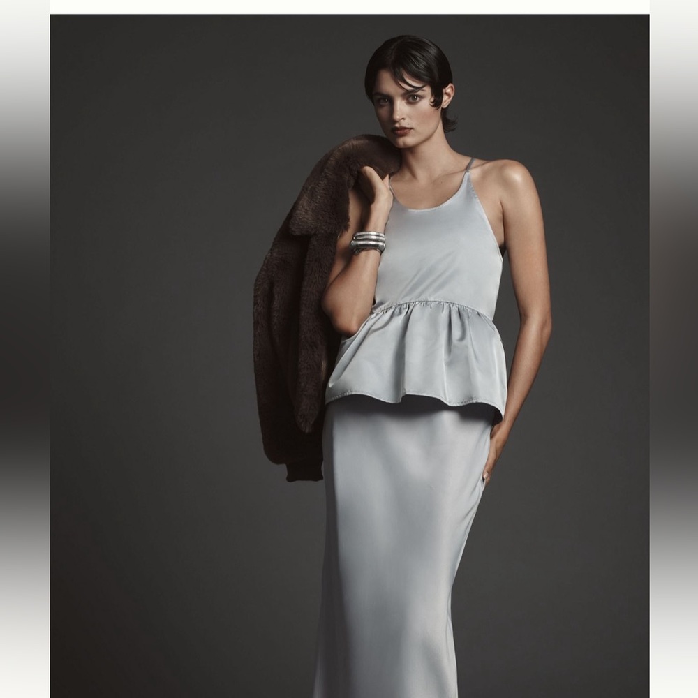Anthropologie halter babydoll top